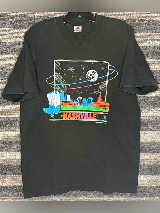 Fruit of the Loom Other - Vintage 1991 Nashville Tennessee Space Skyline Single Stitch Black T-Shirt Large